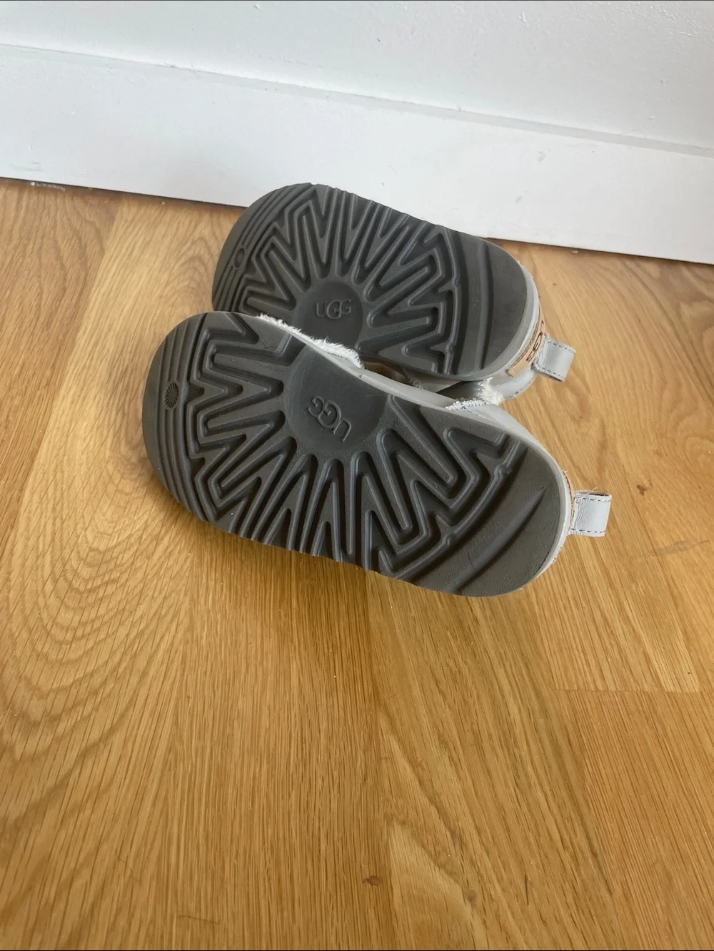 Kids Grey Bunny Face Winter Boots